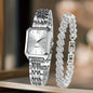 Fashion Rectangle Women Quartz Watch Bracelet Set