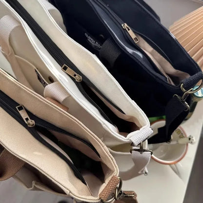 Canvas Large Capacity Commuter Shoulder Handbag