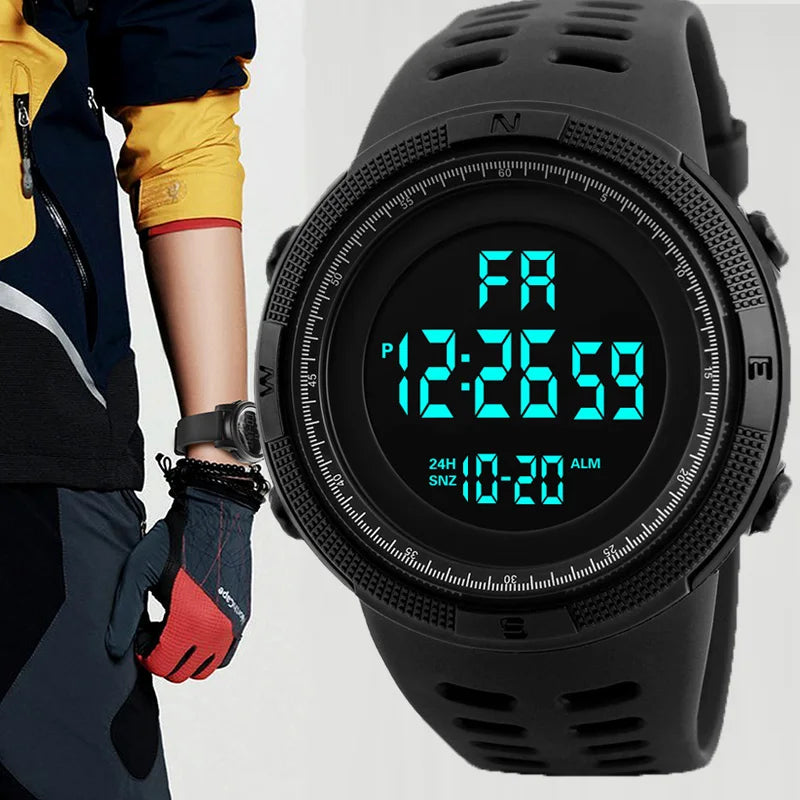 Men's Military Sports LED Digital Watch with Luminous Features