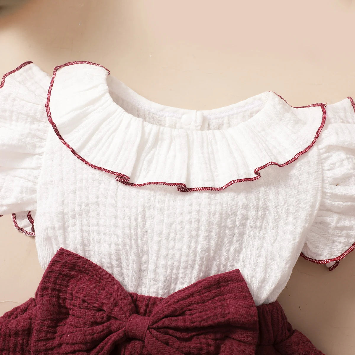 Baby Girl Cotton Red Wine Cupcake Dress