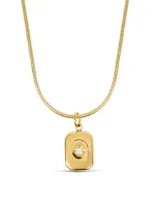Vintage Textured Stainless Steel Necklace
