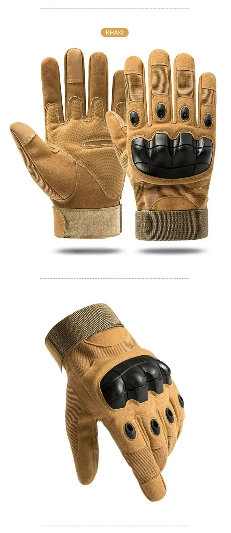 Tactical Touch Screen Motorcycle Gloves Black Green Brown