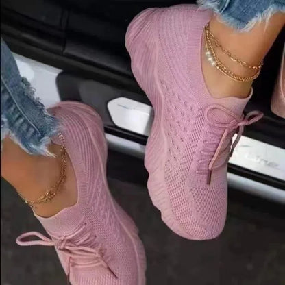 Women's Breathable Lace-Up Sneakers for Spring