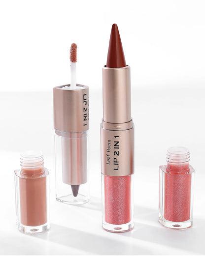 Black Brown Tapered Lip Liner and Lip Gloss Duo