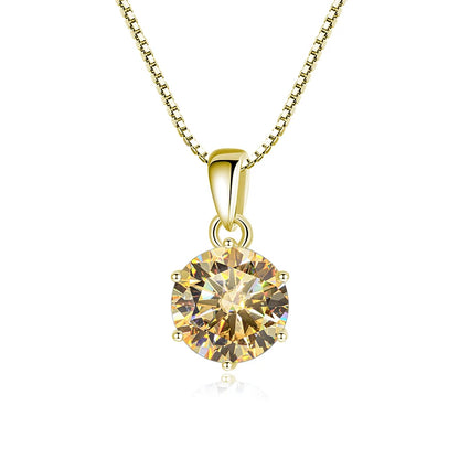 Moissanite Pendant Necklace 925 Sterling Silver Women
