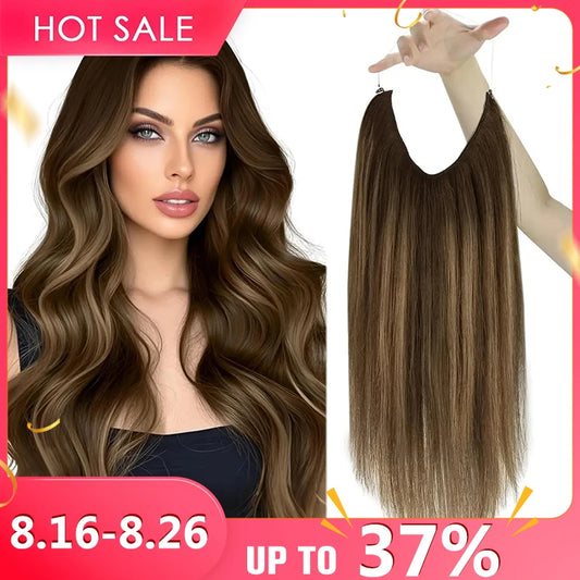 VeSunny Remy Hair One Piece Invisible Wire Extensions