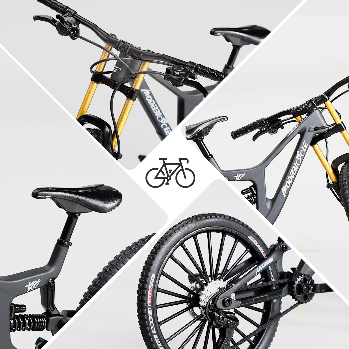 1:8 Alloy Mountain Bike Model with Realistic Gears