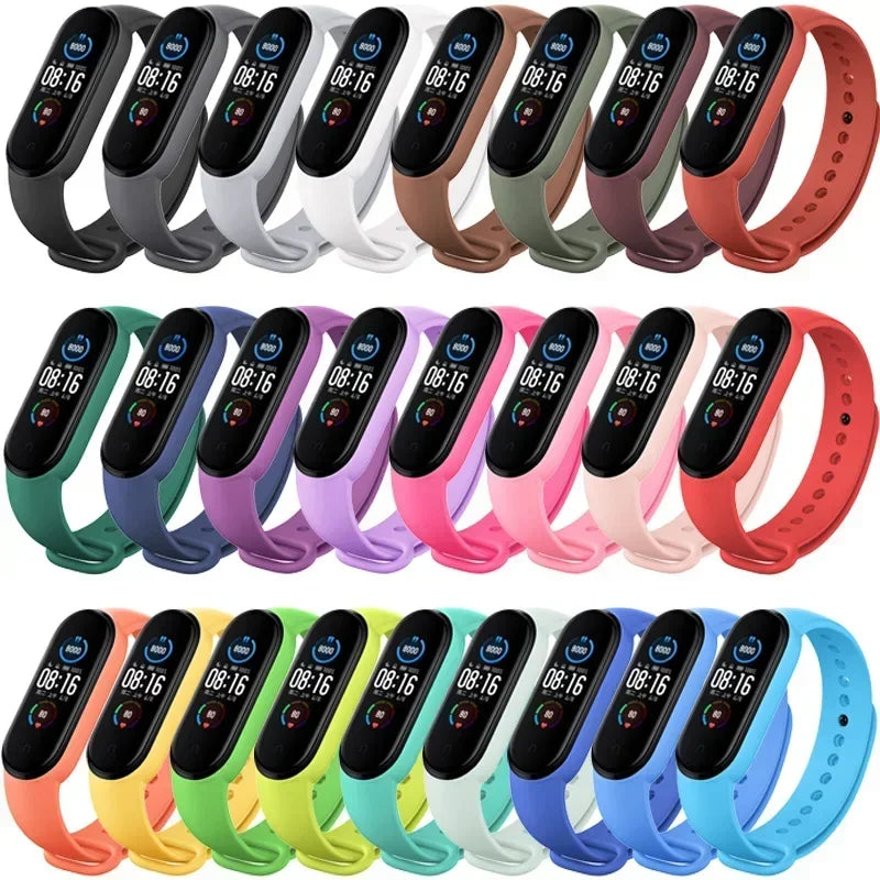 Silicone Watch Strap for Xiaomi Mi Band 3 4 5 6 7
