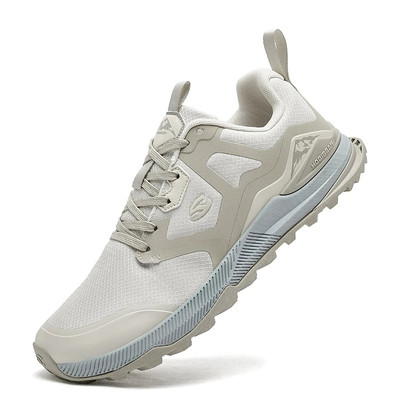 HOBIBEAR Hiking Sneakers Lace-Up Artificial Leather Shoes