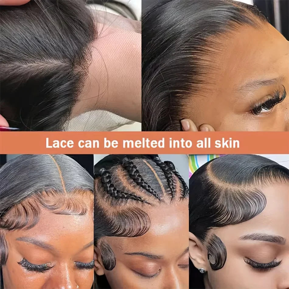 30 Inch Natural Black 360 Lace Front Human Hair Wig