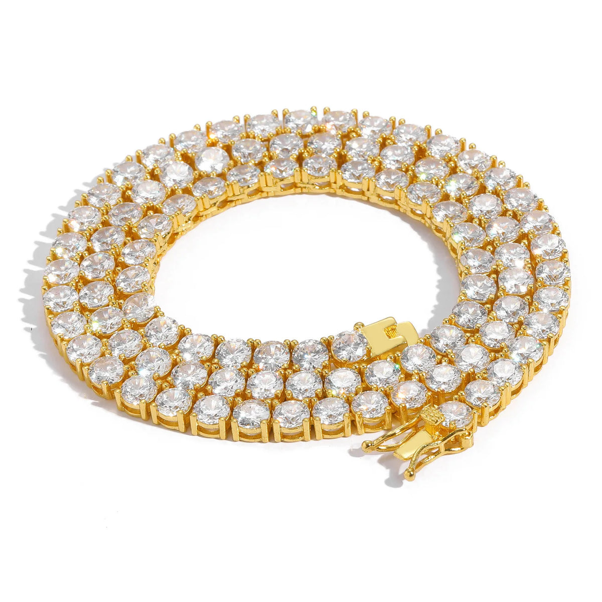 Moissanite Tennis Bracelet 2-6.5mm Rose Gold Silver