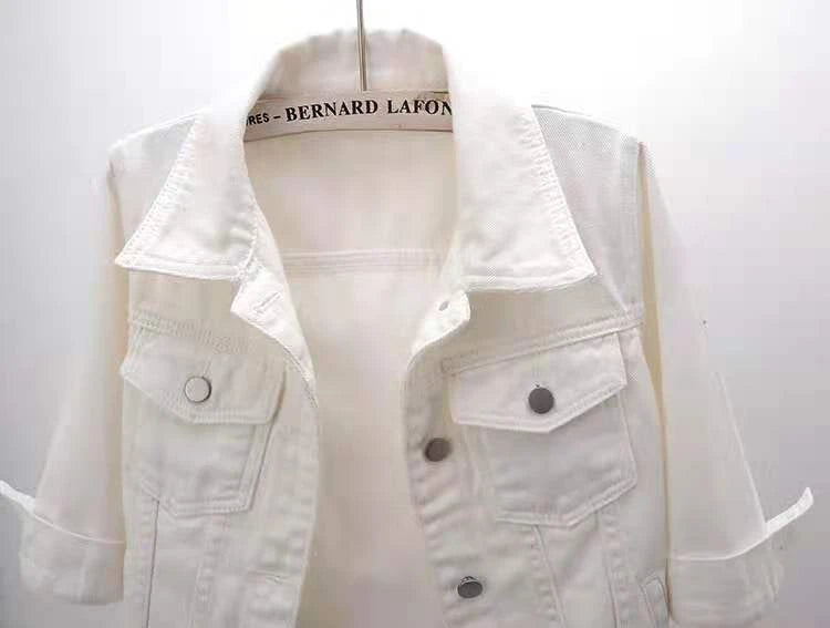 Women Cotton Denim Jacket Casual Spring Autumn Coat