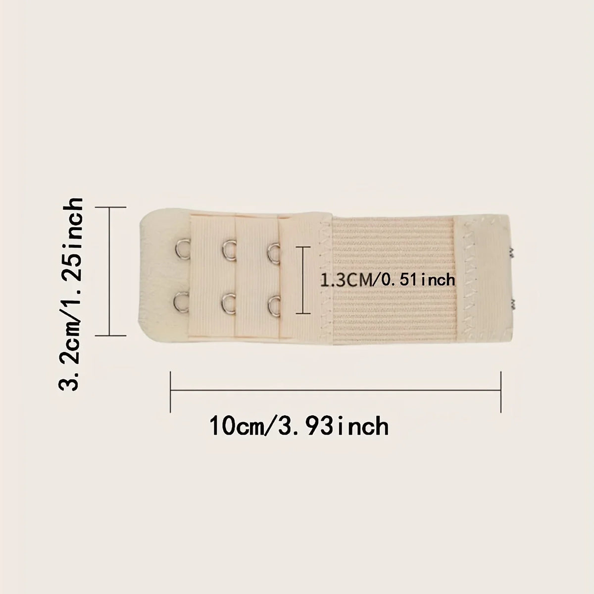 2 Hooks Elastic Bra Extenders for Women, Polyester