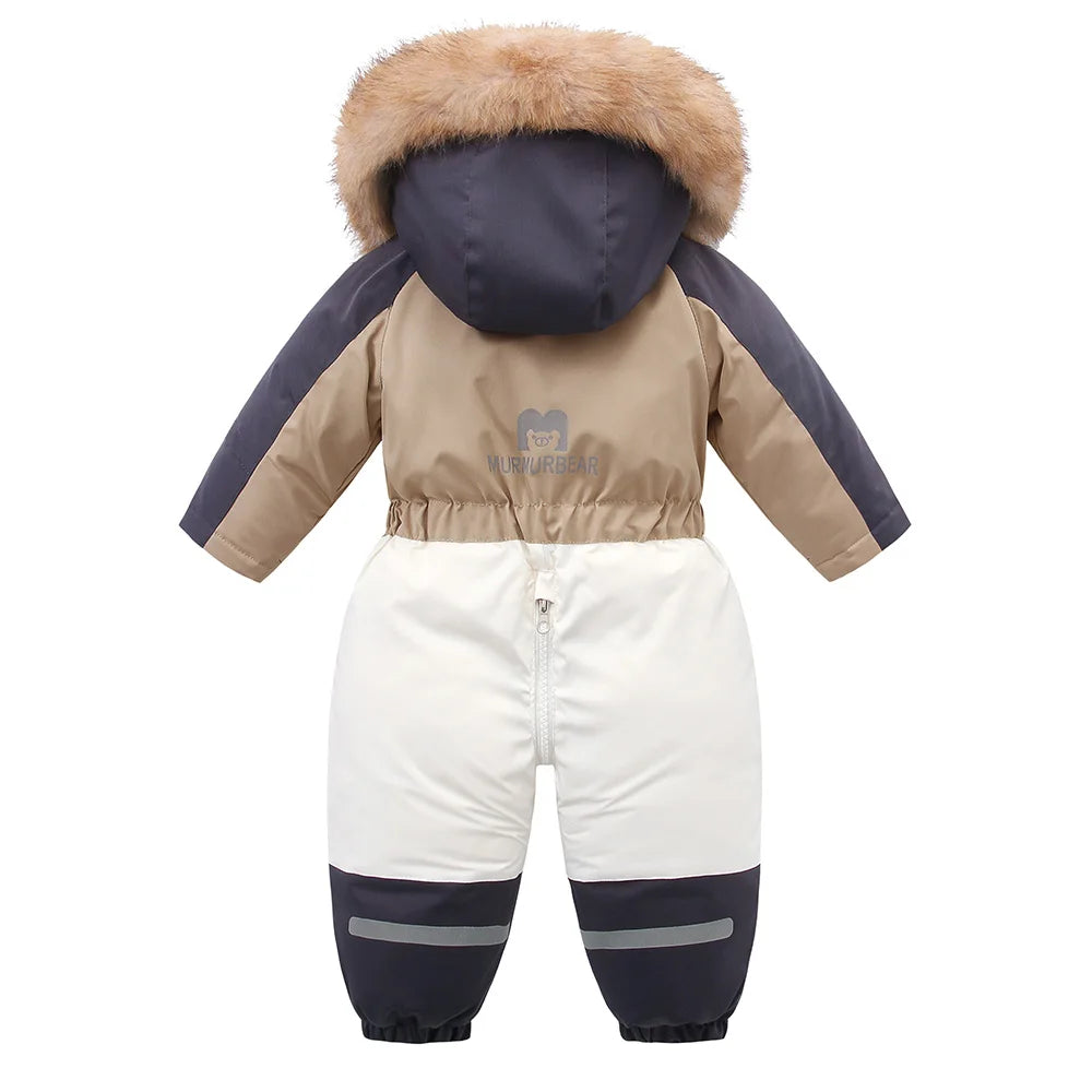 Children's Waterproof Hooded Ski Suit Jumpsuit
