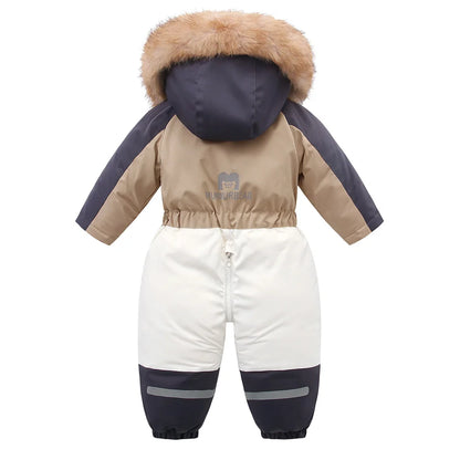 Children's Waterproof Hooded Ski Suit Jumpsuit