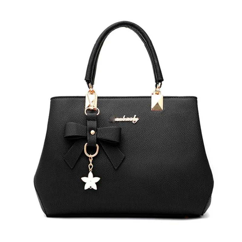 Elegant Plum Bowknot Crossbody Bag for Women