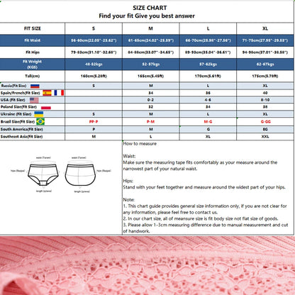 3PCS Women Cotton Lace Brazilian Panties Set S-XL