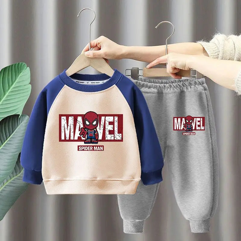 Children's Cartoon Pullover Sweatshirt Set