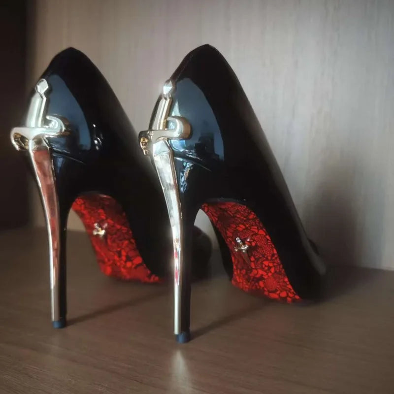 High Heel Stiletto Pointed Leather Women Shoes