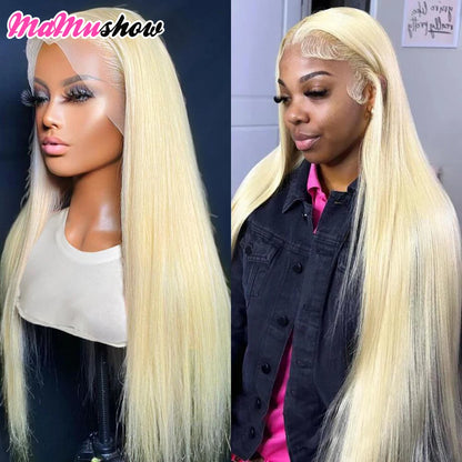 Transparent 613 Blonde Straight Lace Front Wig 13x4 13x6