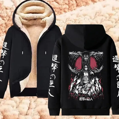 Attack on Titan Winter Zipper Jacket for Men and Women