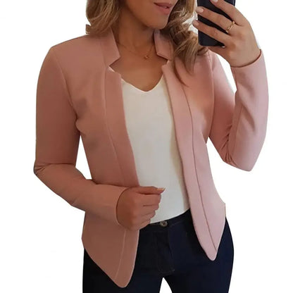 Women Blazer Jacket Long Sleeve Thin Coat