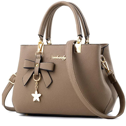 Elegant Plum Bowknot Crossbody Bag for Women