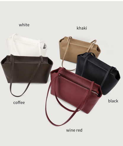Genuine Cowhide Leather Mini Shoulder Tote Bag