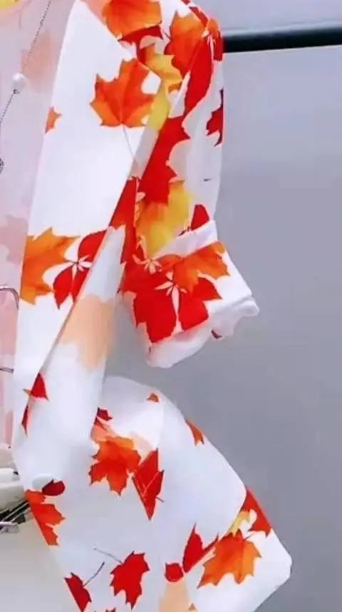 Women Printed Blazer Cardigan Short Jacket
