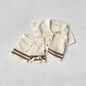 DGUKYM Summer Baby Knitted Sweater Cardigan Set
