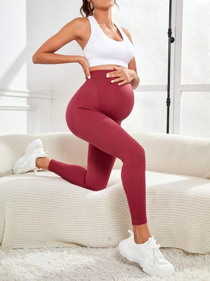 High Waist Maternity Leggings with Belly Support
