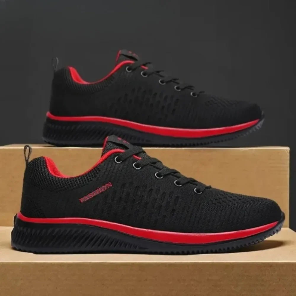 Men's Breathable Knit Running Sneakers Outdoor Gym Shoes