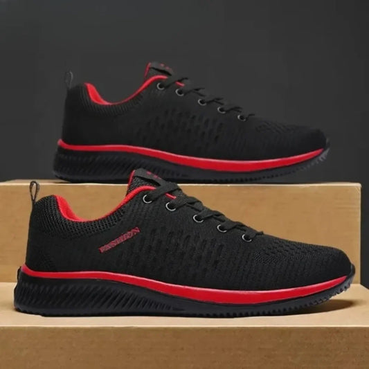 Men's Breathable Knit Running Sneakers Outdoor Gym Shoes
