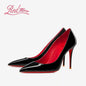 Elegant Black Patent Leather High Heel Pumps for Women