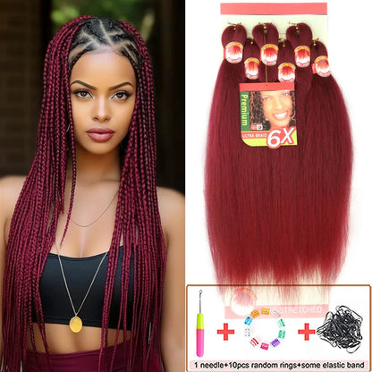 26 Inch Pre Stretched Blonde Ombre Braiding Hair