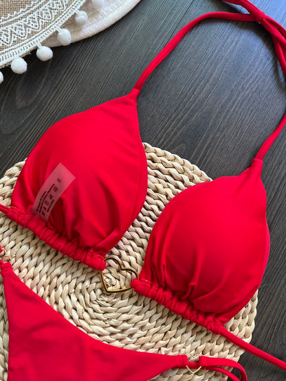 RUOTONSEPT Solid Color Bikini Set Women's Swimwear