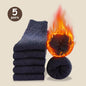 Men's Thick Warm Mid-Calf Socks, 3 Pairs Polyester