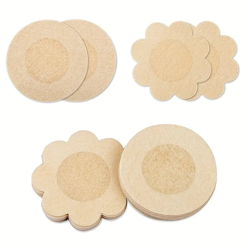 100Pcs Disposable Invisible Nipple Covers Natural Color