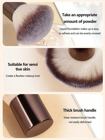 7pcs Makeup Brush Set with Wool Fiber Bristles