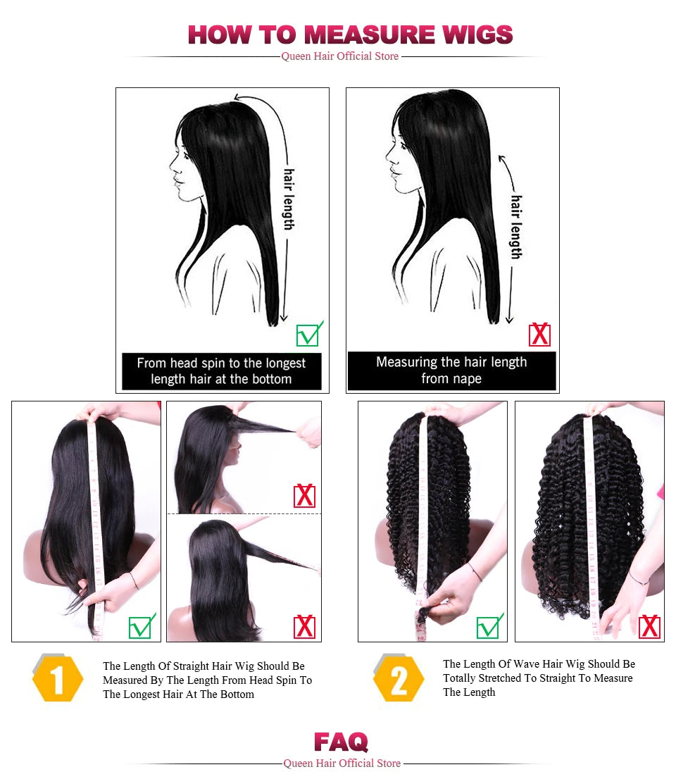 Queen Hair HD Lace Wig Raw Human Hair 13x6 Frontal