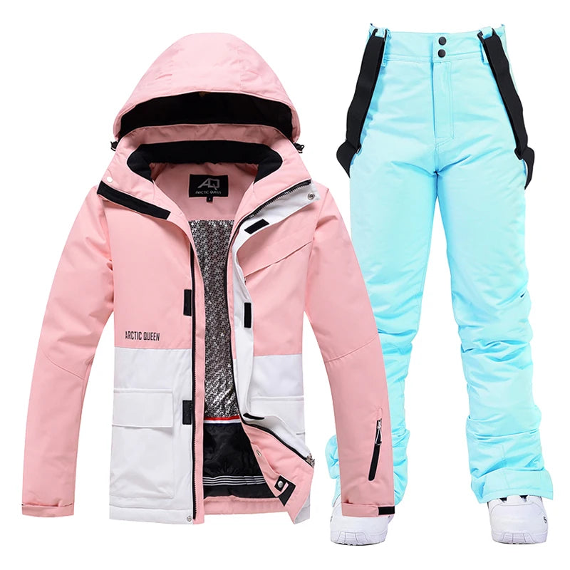 Unisex Winter Snow Ski Suit Jacket and Pants Set