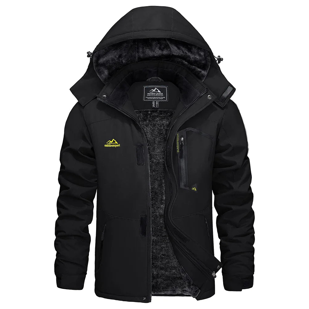 Men's Waterproof Fleece Ski Jacket Parka