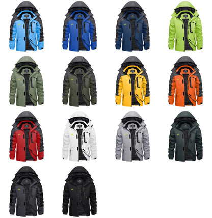 Men's Waterproof Fleece Ski Jacket Parka