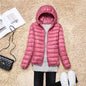 Women Hooded Puffer Jacket Plus Size Lightweight