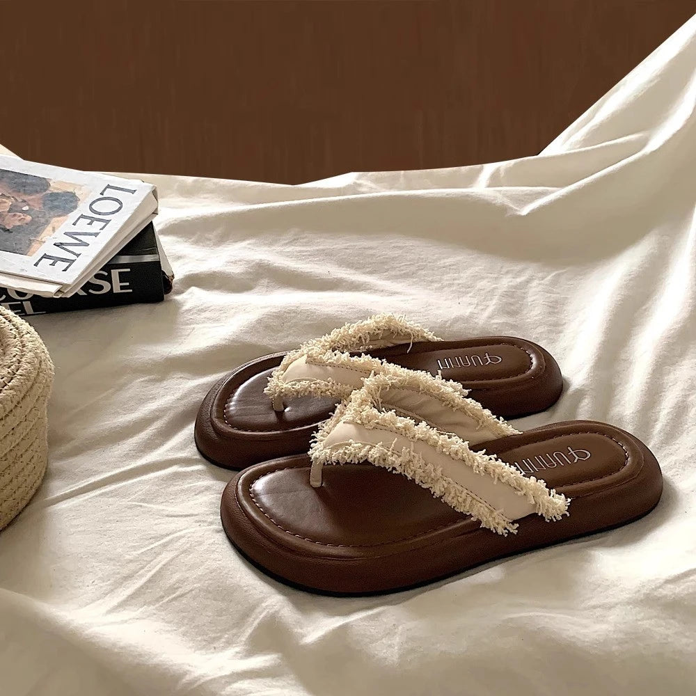 Herringbone Slippers for Women Summer Beach Sandals