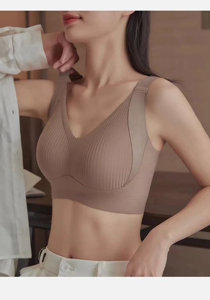 Women's Seamless Wire-Free Bra, Thin Style, Large Size