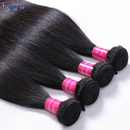 Fayniss 100% Real Human Hair Straight Bundles