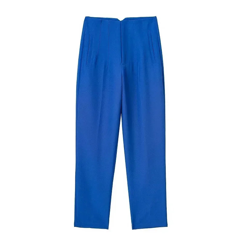 High Waist Pencil Pants for Women in Black and Pink