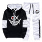 Mens Printed Tracksuit Casual Hoodie and Sweatpants