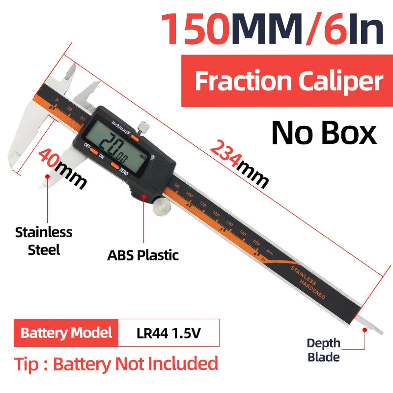 Digital Caliper Stainless Steel Thickness Gauge